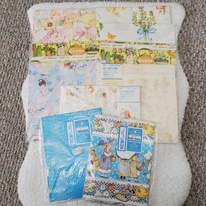 Vintage Gift Wrap Wrapping Paper American Greetings Bridal Baby Shower Lot Of 11
